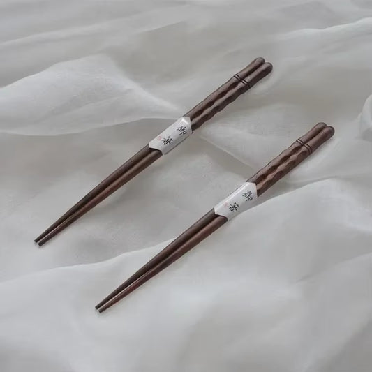 Elegant Black Walnut Tortoise Shell Chopsticks