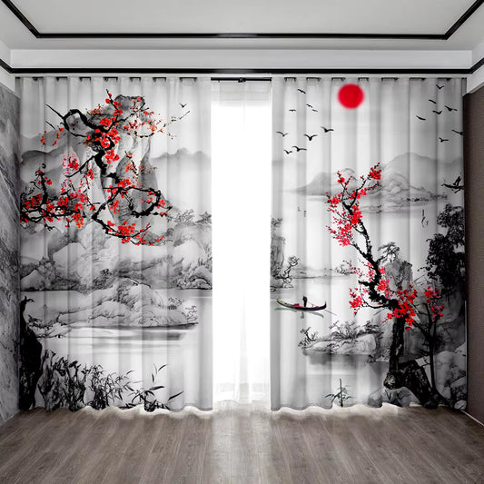 Japanese-Style Curtain Set