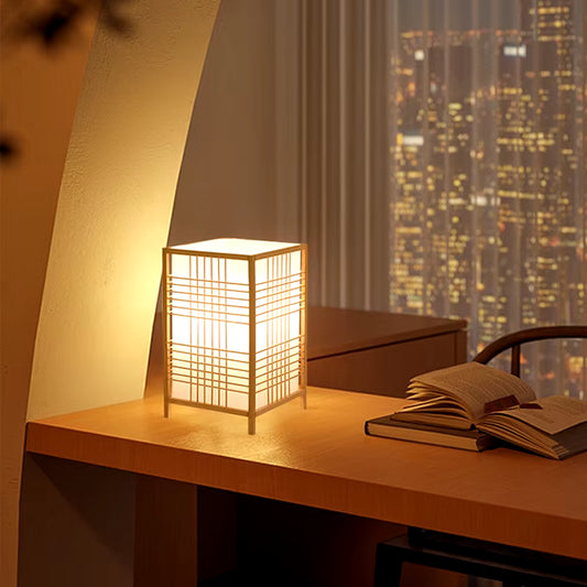 Hinoki Bamboo Weave Desk Lamp