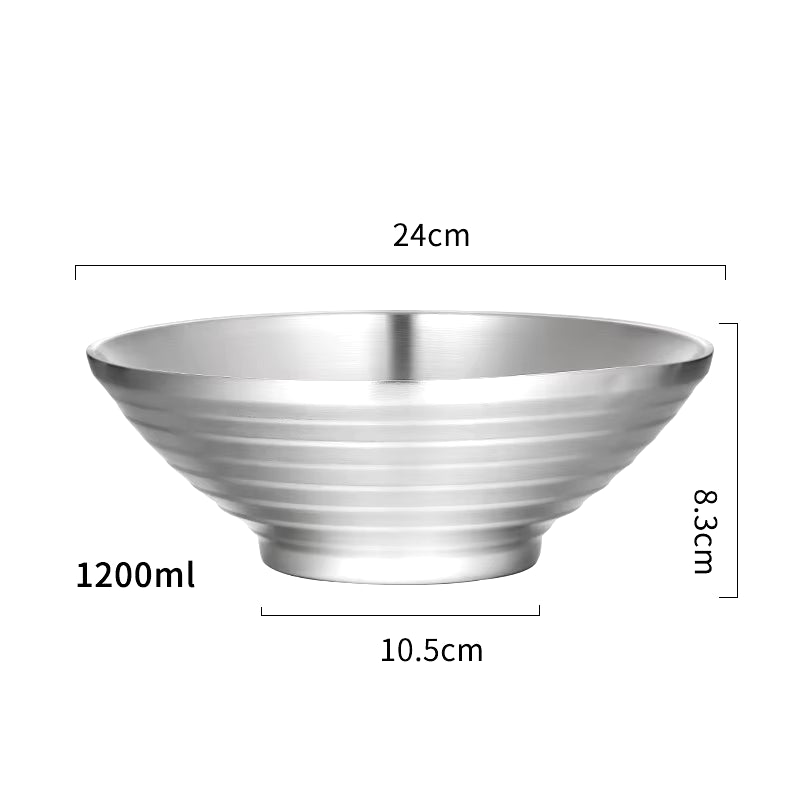 Shiro Nami Stainless Steel Ramen Bowl