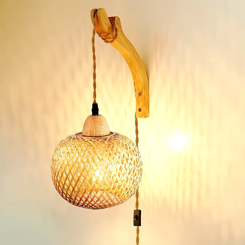 Kaze Bamboo Lantern Wall Lamp