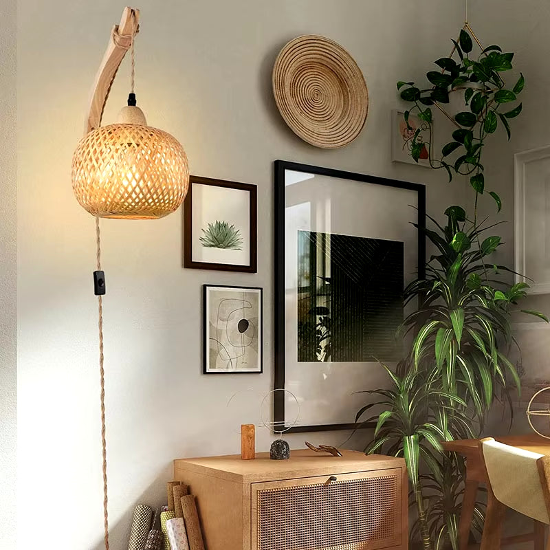 Kaze Bamboo Lantern Wall Lamp