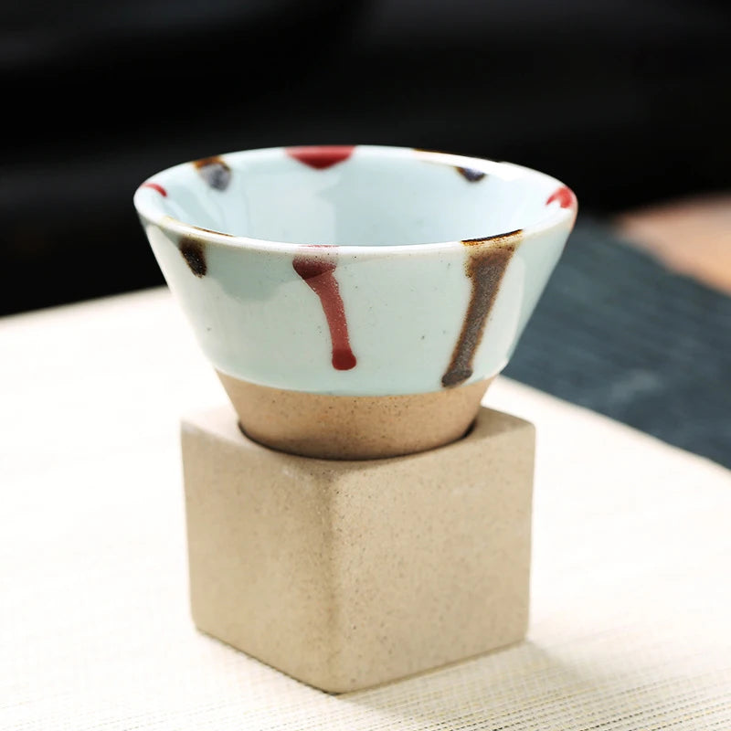  Japanese  Rough Pottery Tea Cup 