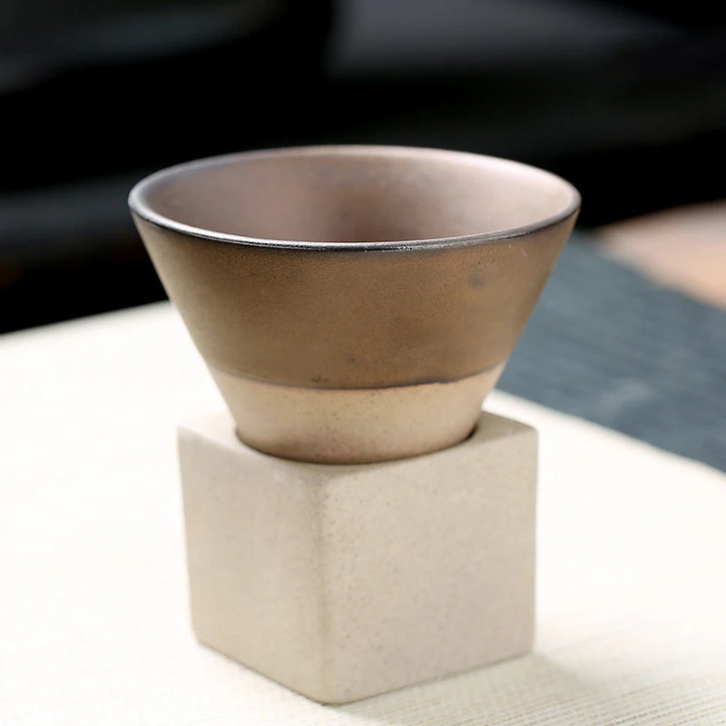  Japanese  Rough Pottery Tea Cup 